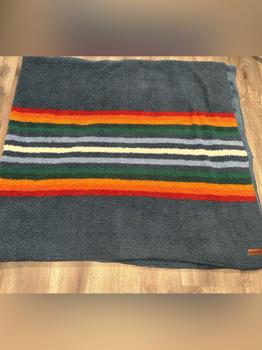 Pendleton Grand Canyon Blue Sherpa Fleece Blanket